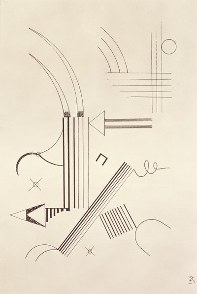 Tekening, 1933 door Wassily Kandinsky